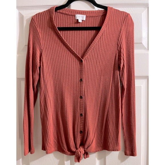 True Craft Tops - ❣️True Craft Knit Sweater Long Sleeve Coral Color Top Size X-Small (XS)❣️